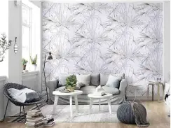  ??  ?? EASY ELEGANCE With the help of wallpapers, an ordinary room can transform into an elegant one