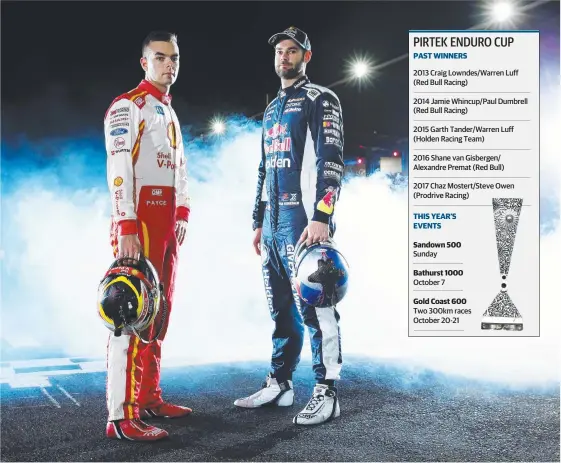  ?? Picture: TIM HUNTER ?? Scott McLaughlin (left) is now chasing Shane van Gisbergen in the Supercars series after leading for a great deal of the season.