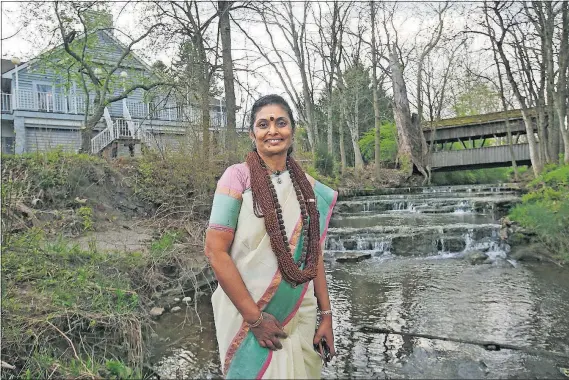  ?? [TOM DODGE/DISPATCH] ?? Ma Sivananda, a leader of the Delaware temple, says Hinduism is “beyond religion” and is instead about “relating with everybody in your life.”