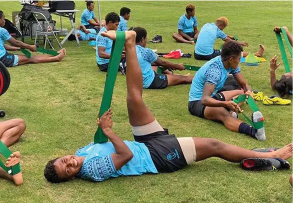  ?? Photo: FASANOC ?? Team Fiji women’s rugby sevens rover Viniana Riwai during training at Oita City in Japan on July 15, 2021. Riwai also plays Suva in the Digicel Super Women’s Football League and also represente­d the national women’s footall side.