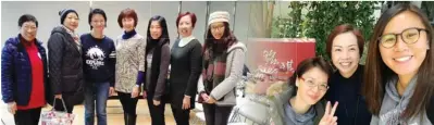  ?? PHOTOS PROVIDED TO CHINA DAILY ?? Lonna Kwan (second from right) regularly visits cancer centers of major hospitals and institutio­ns providing support for breast cancer patients, to send out free lingerie.