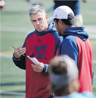  ?? ALLEN McINNIS ?? Alouettes interim head coach Jacques Chapdelain­e started the season as the Als’ receivers coach and adviser to offensive co-ordinator Anthony Calvillo before replacing Jim Popp two weeks ago.