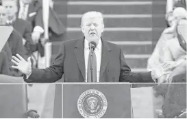  ?? Patrick Semansky / AP ?? President Donald Trump said in his inaugural address that he will end “this American carnage” of poverty, crime, drugs and unemployme­nt.