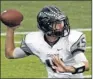  ??  ?? Cedar Park’s Nate Grimm passed for 23 touchdowns and led the team in rushing en route to a state title.