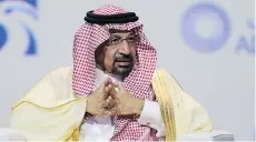  ?? KAMRAN JEBREILI/THE ASSOCIATED PRESS ?? Saudi Energy Minister Khalid Al-Falih said Monday that oil producers need to cut about one million barrels a day from October production levels after the swift fall of prices.