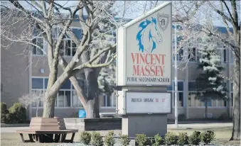  ?? DAX MELMER ?? Massey Secondary School has repeated as the top local high school in the Fraser Institute’s annual rankings. The south Windsor school ranked 50th among 740 Ontario secondary schools.