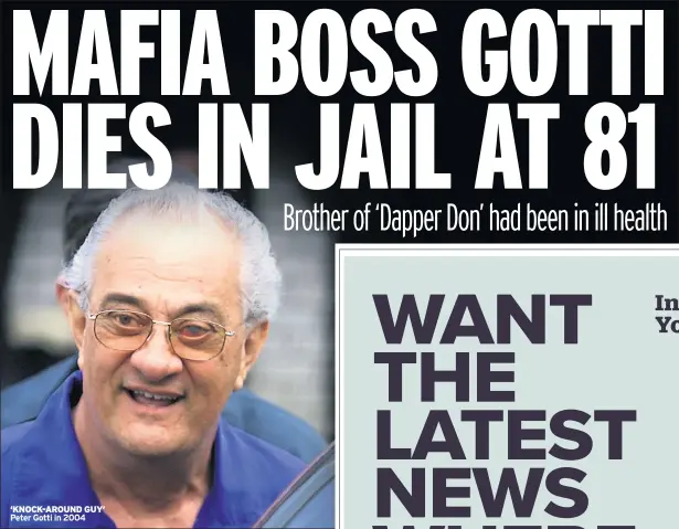  ??  ?? ‘KNOCK-AROUND GUY’ Peter Gotti in 2004