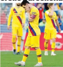  ?? ANSA ?? Tutto il disappunto di Lionel Messi, 32 anni