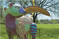  ?? ?? Six artists from Mexico City created 48 alebrijes sculptures that will be on display on the grounds of Cantigny Park starting June 1 and running through the end of October.