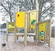  ?? FOTO: GCP ?? Eines der neuen Spielgerät­e an der Sandheider Straße-