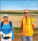  ?? Submitted photo ?? Tracey Paluck, left, and Gary Mason along the route during their Gutsy Walk.