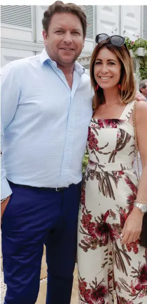  ??  ?? Leaner: James Martin and girlfriend Louise Davies yesterday