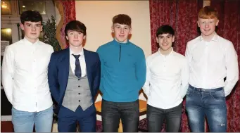  ??  ?? Canice Mulligan, Jack Davitt, Dara Foy, Ronan Elliott and Jack Doyle.