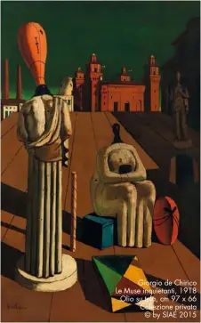  ??  ?? Giorgio de Chirico Le Muse inquietant­i, 1918 Olio su tela, cm 97 x 66 Collezione privata
© by SIAE 2015