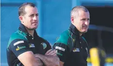  ??  ?? BROTHERS IN ARMS: Jets' coaches Ben and Shane Walker.
