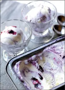  ?? Food styling/KELLY BRANT Arkansas Democrat-Gazette/JOHN SYKES JR. ?? Blueberry Ripple Ice Cream