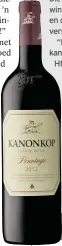  ??  ?? Kanonkop Pinotage 2012, wat onlangs die twaalfde wyn van dié kelder geraak het wat ’n plek op die Absa Toptien-lys kon beklee.