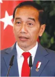  ??  ?? Indonesian President Joko Widodo