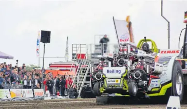  ?? Foto: Marion Bulla ?? Der „Green-Fighter“ist einer von drei Traktoren, mit denen das Füchtorfer Hörstkamp-Team an den Start geht.