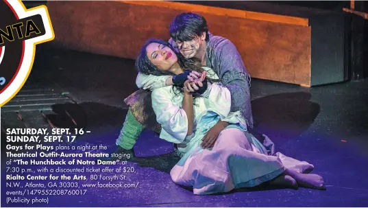  ??  ?? plans a night at thestaging of at 7:30 p.m., with a discounted ticket offer of $20,80 Forsyth St. N.W., Atlanta, GA 30303, www.facebook.com/ events/1479552208­760017 (Publicity photo) Atlanta, GA 30307, www.facebook.com/ events/2064092947­151525