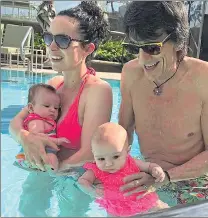  ??  ?? RONNIE WOOD Twins arrived day before turning 69