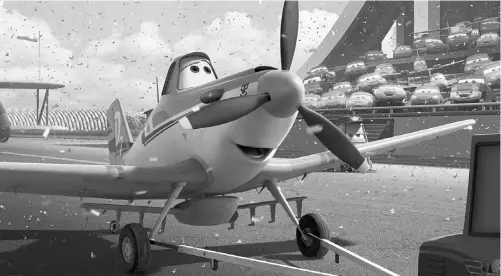  ?? DISNEY ENTERPRISE­S, INC. ?? Dusty, voiced by Dane Cook in the animated film Planes, is an underdog who always wanted to be an internatio­nal air racer.