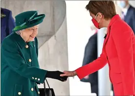  ?? ?? ROYAL VISIT: Queen and Nicola Sturgeon as Holyrood opened this month