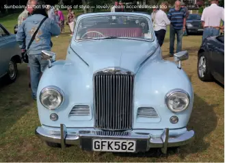  ??  ?? Sunbeam-talbot 90, with bags of style — lovely cream accents inside too