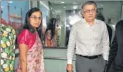  ?? BIPLOV BHUYAN/HT ARCHIVE ?? Former ICICI Bank CEO Chanda Kochhar and her husband Deepak Kochhar in New Delhi on May 14, 2019.