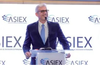  ?? F.E ?? Alejandro Peña Prieto, nuevo presidente de la Asiex, en el discurso central del acto.