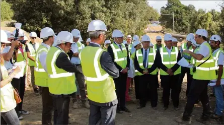  ?? (PhotoJo. B.) ?? Une visite du chantier avec les acteurs concernés a été organisée mardi après-midi.