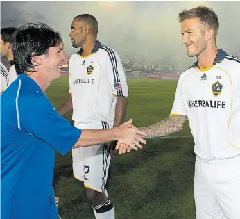  ?? GETTY ?? Pasadena, 2009: Messi en la MLS, en un amistoso ante los Galaxy de Beckham