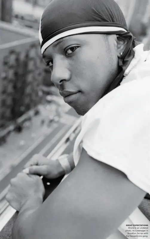  ?? ?? GREAT EXPECTATIO­NS
Shyne in an undated photo. As a teenager in
Brooklyn, he ran with the Decepticon­s gang.