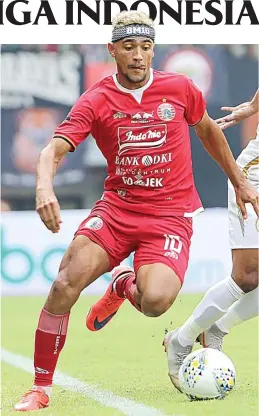  ?? CHANDRA SATWIKA/JAWA POS ?? Persija Jakarta (4-3-3): Arema FC (4-3-3): FIT: Bruno Matos diharapkan bisa tampil 100 persen saat melawan Arema FC sore nanti di SUGBK.