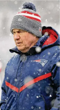  ?? Michael Dwyer/Associated Press ?? Head coach Bill Belichick has intimated a willingnes­s to be flexible about his job duties should owner Robert Kraft decide to bring him back for his 25th year in New England.