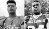  ?? CHRIS HAYS/STAFF ?? Leesburg First Academy’s Caleb Lynum, left, and Mount Dora Christian’s Jesiah Pierre are top Lake area athletes.