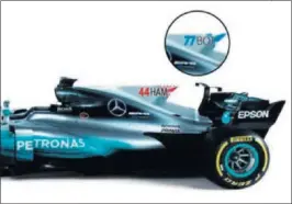  ??  ?? Nuevo diseño
La FIA ha obligado a los equipos desde el GP de España a cambiar los dorsales para que sean más visibles. Así es como lo hará Mercedes.
