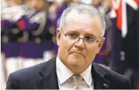  ?? KIYOSHI OTA AP ?? Australian Prime Minister Scott Morrison announced a change to his country’s national anthem Thursday.