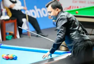  ?? PHOTOGRAPH COURTESY OF PSC ?? CARLO Biado gets the ball rolling for Filipino athletes in the year 2024 following his victorious performanc­e in a World Nine-Ball Tour event in January.
