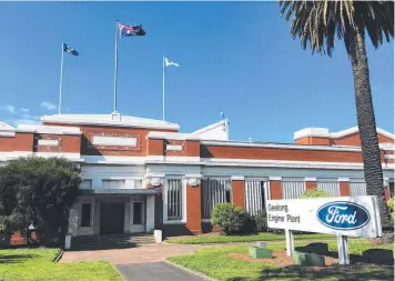  ??  ?? ON THE MARKET: The Ford engine plant site in North Geelong is for sale.