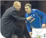  ??  ?? McLeish and Hutton during their time at Ibrox