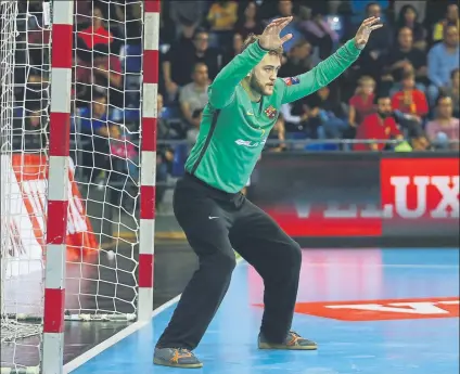  ?? FOTO: PEP MORATA ?? El Barça Lassa quiere encomendar­se al buen momento de Gonzalo Pérez de Vargas para ganar hoy en la pista del PSG