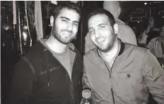  ??  ?? Bashar Abdul Samad (left) with his best friend Mazen, who died in the blasts. They grew up in the neighbourh­ood of Choueifat and their families were also friends.