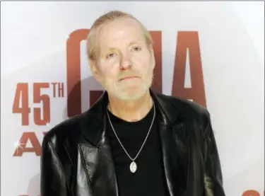  ?? EVAN AGOSTINI- THE ASSOCIATED PRESS ?? In this Nov. 9, 2011 file photo, singer Gregg Allman arrives at the 45th Annual CMA Awards in Nashville, Tenn.