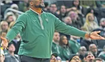  ?? AP; Getty Images ?? YOU’RE OUT! Doc Rivers (below) has emerged as a “serious leader” to replace Adrian Griffin, who was stunningly fired after coaching the Bucks for 43 games.