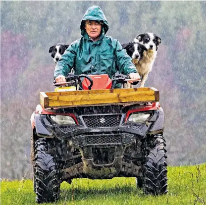  ?? ?? Ian Duncan Millar, pictured on his farm, loses livestock to foxes and says that proposed legislatio­n will make it harder for him to flush out the pests