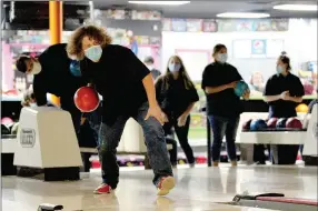  ?? CHRIS ALLRED SPECIAL TO THE ENTERPRISE-LEADER ?? Lincoln bowler William Rice rolled a 98 in competitio­n against Siloam Springs on Dec. 1.