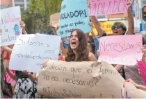  ??  ?? Imagen de 2017, cuando organizaci­ones se manifestar­on en la Ciudad de México contra un amparo concedido entonces a uno de Los Porkys.