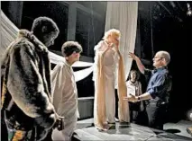  ?? BRIAN CASSELLA/TRIBUNE 2012 ?? Director Charles Newell, right, at rehearsal with Mary Beth Fisher for “Angels in America” at the Court Theater. Tony Kushner’s 1991 play was a response to the AIDS crisis, which had a major impact on the arts.