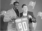  ?? GREG AUMAN/TAMPA BAY TIMES ?? Bucs GM Jason Licht brought in Pro Bowl defensive end Jason Pierre-Paul to help improve an anemic pass rush.